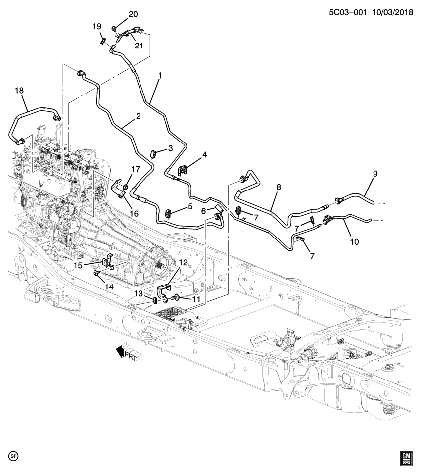 GM 84446339 Bracket, Fuel Line, Front