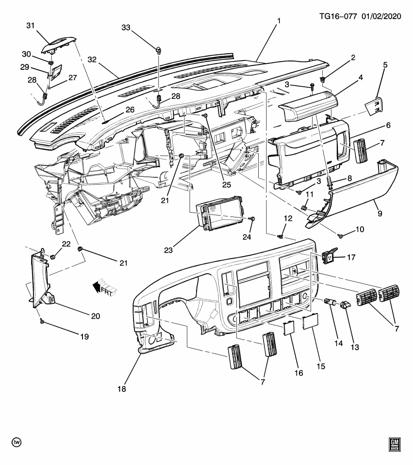 GM 84507251 Pad, Instrument Panel