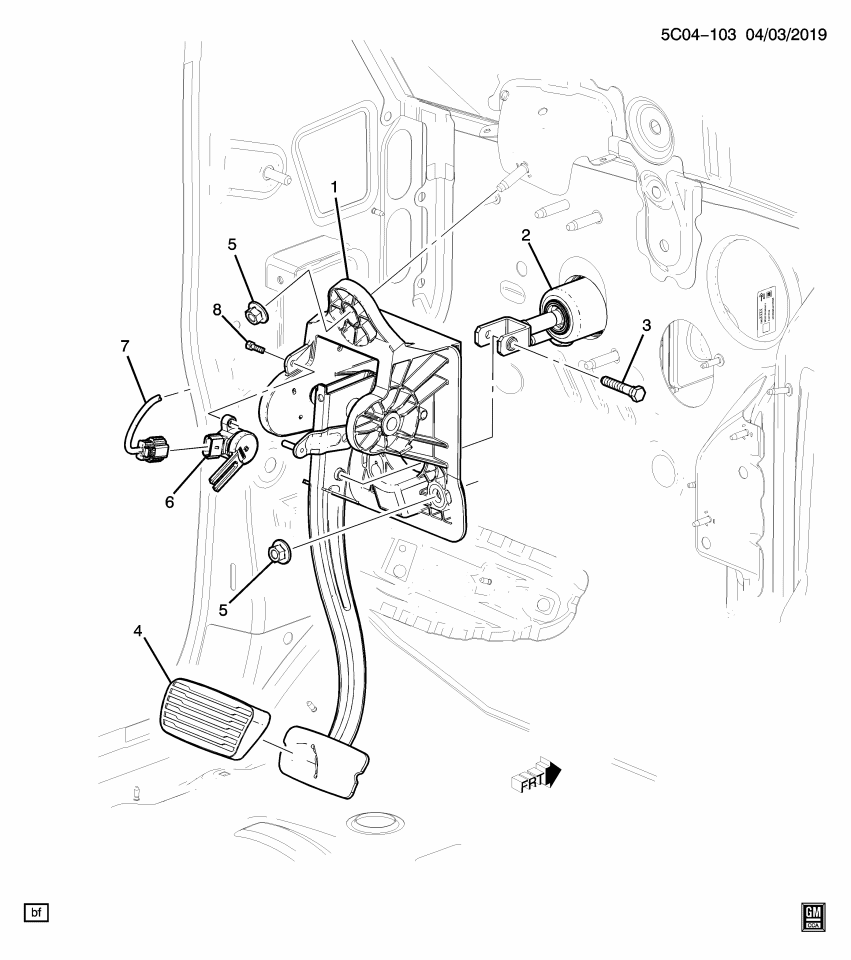 GM 11549199 Bolt, Brake Master Cylinder Adjusting