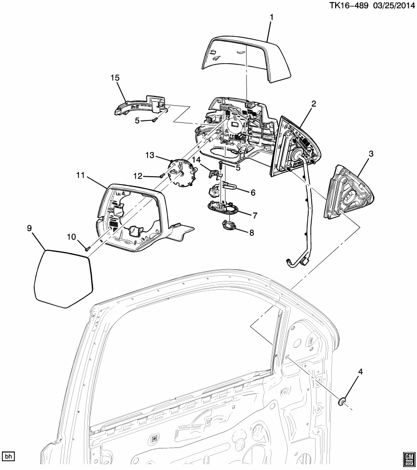 GM 23159377 Mirror, Rear View Mirror - Inside & Outside