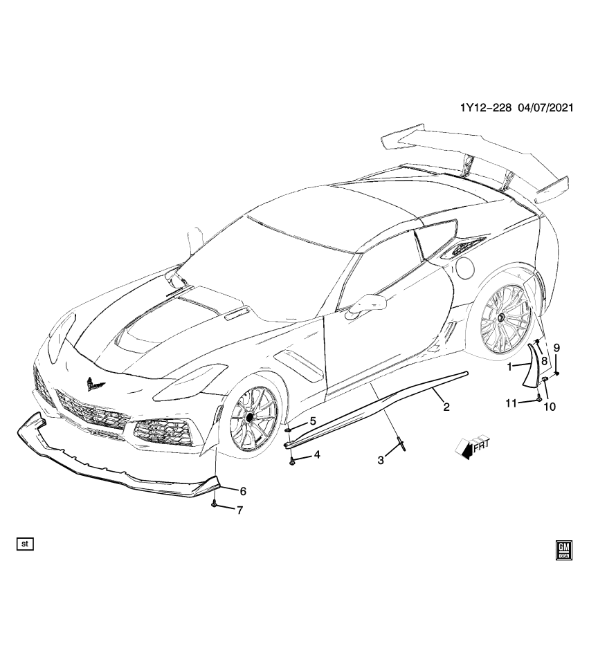 GM 22988306 Attachment Package, Rocker Panel Molding