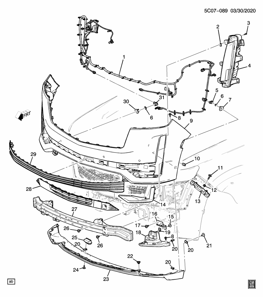GM 11603726 Retainer, Front And Rear Bumper/Fascia Face