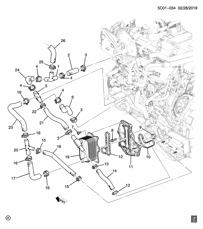 GM 55496828 Fitting, Engine Coolant By - Pass