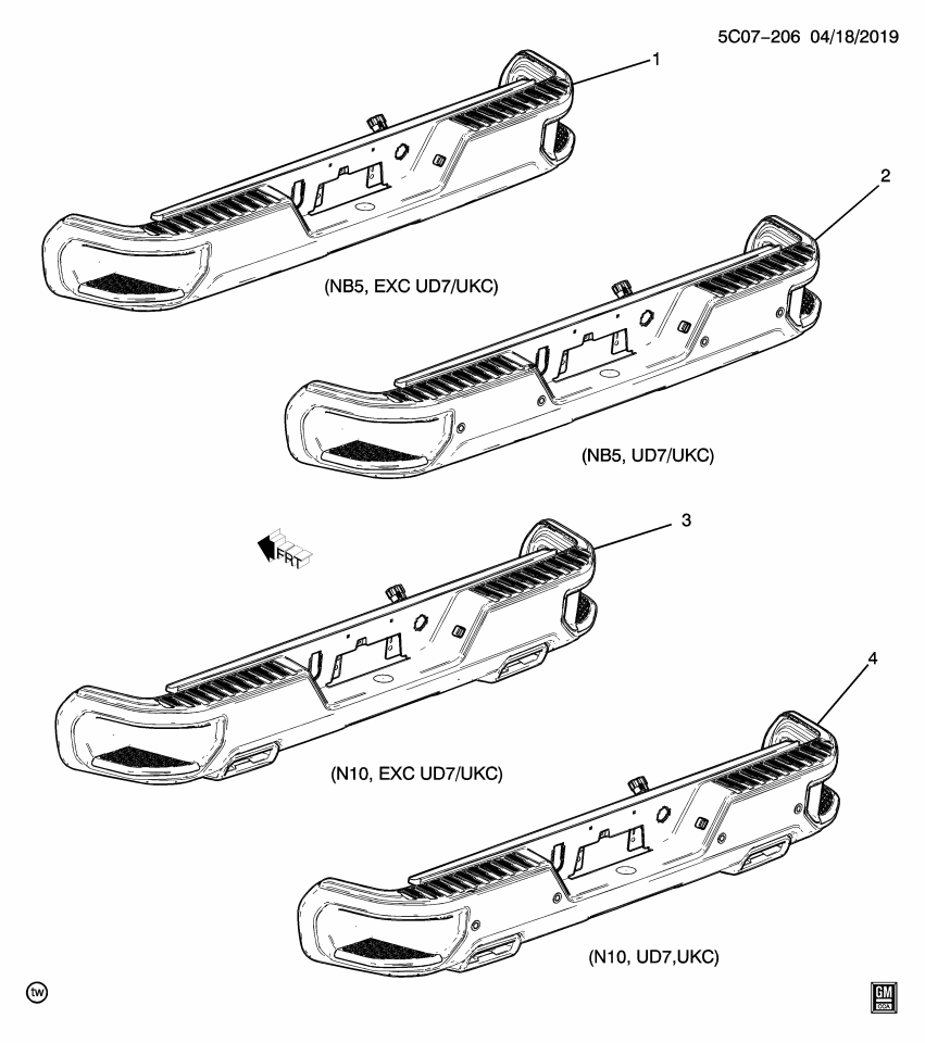 GM 87848723 Bar, Front And Rear Bumper/Fascia Face
