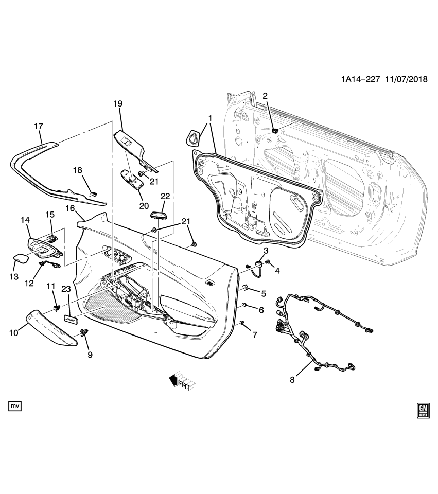 GM 87834579 Trim, Front Door Trim