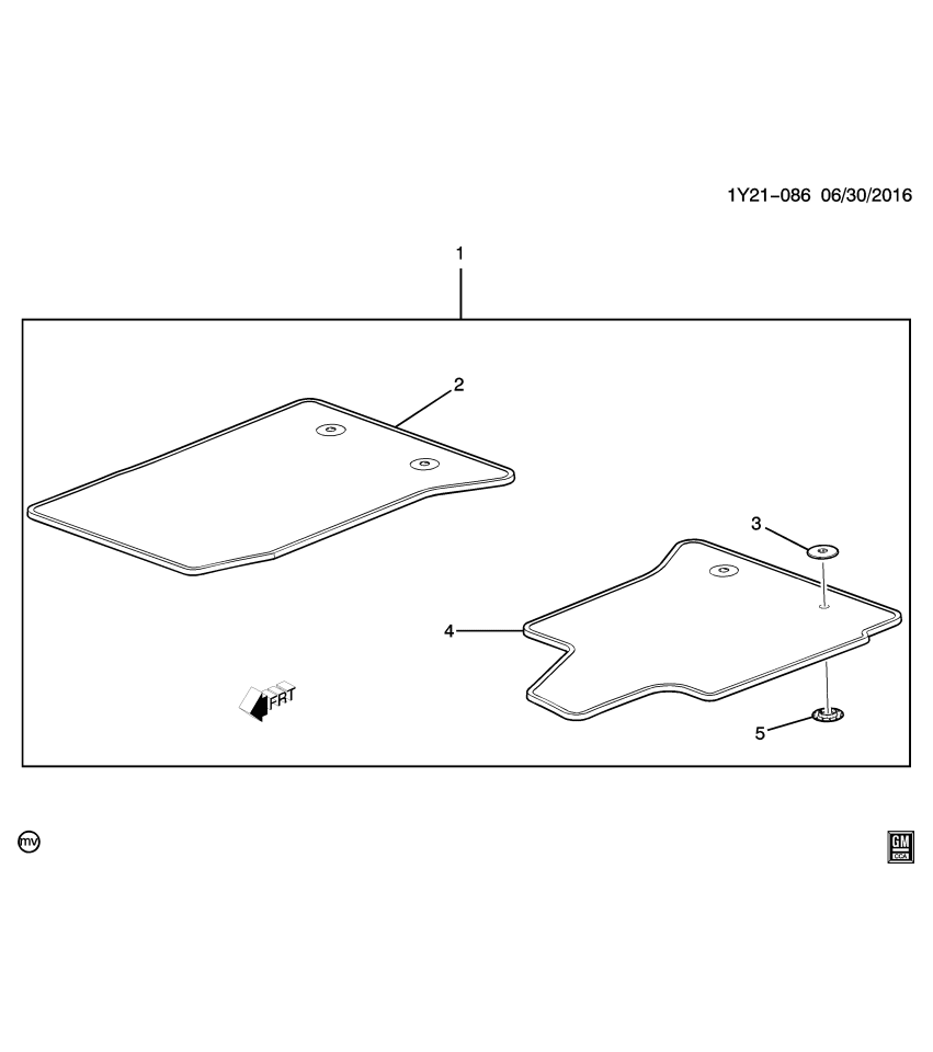 GM 22801665 Mat Package, Front Floor Mat (Carpet), Gray