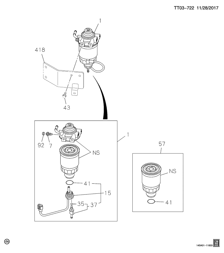 GM 97172546 Plug, Engine Fuel Filter