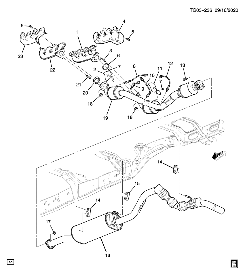 GM 84896833 Muffler, Exhaust