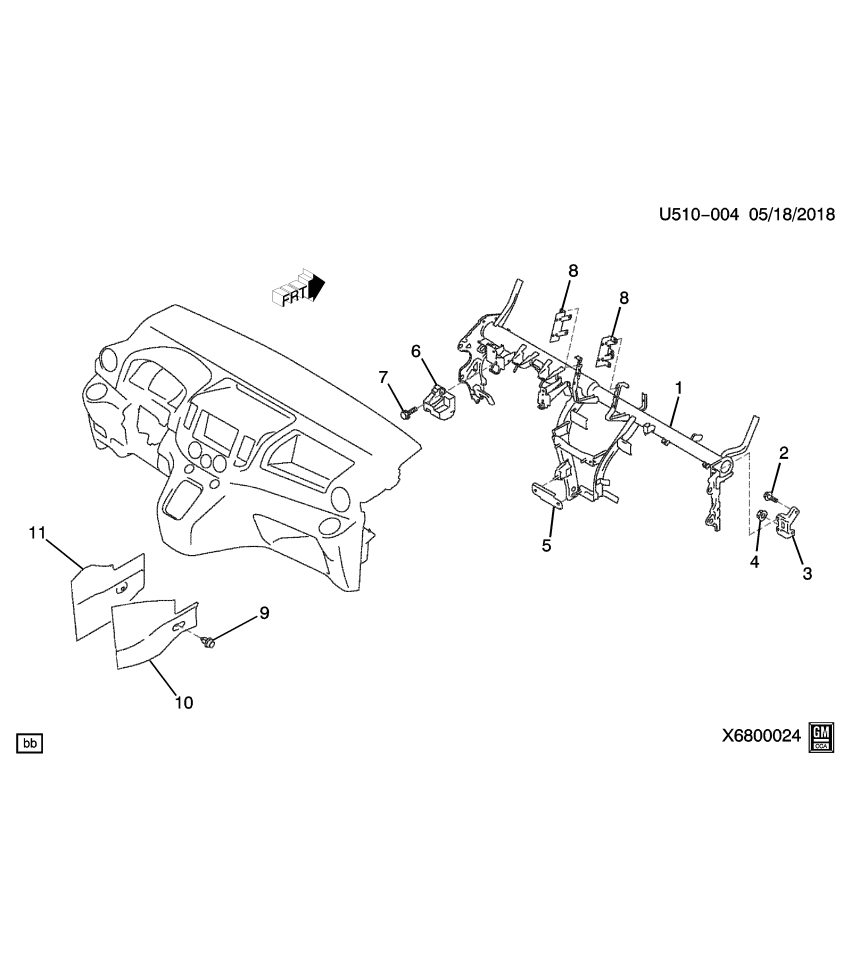GM 19316158 Nut, Instrument Panel