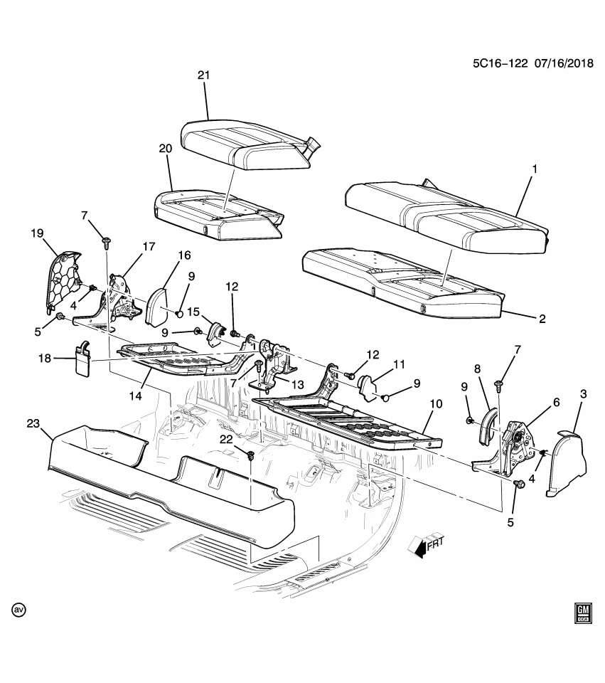 GM 11549277 Bolt, Seat, Rear