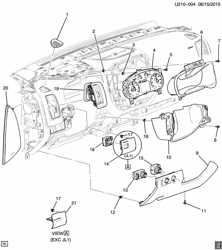 GM 84624949 Cluster, Instrument Panel Gage