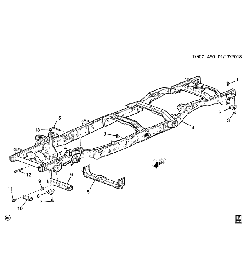GM 84213409 Bracket, Cross Member, Front