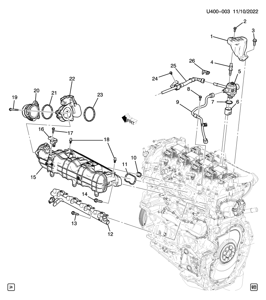 GM 12685193 Adapter, Fuel Injection Air Meter