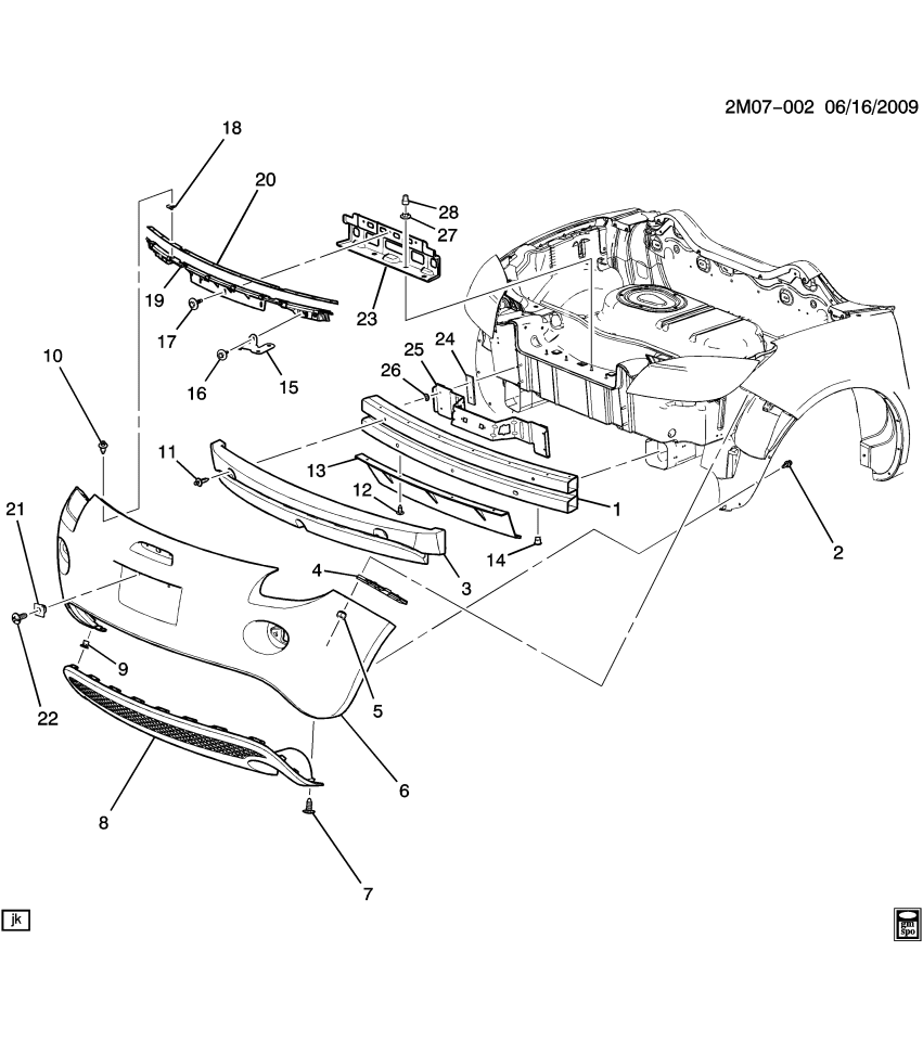 GM 19120413 Tape, Bumper/Fascia, Rear
