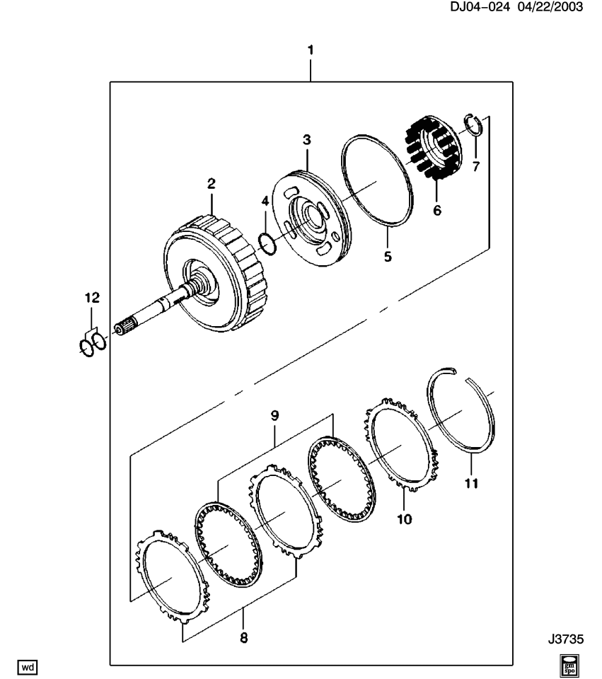 GM 93741595 Clutch, Transmission Clutch