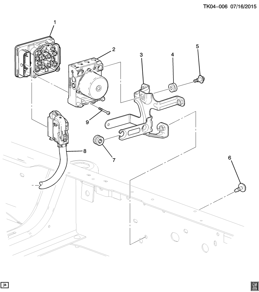 GM 22777385 Bolt, Electronic Brake Control