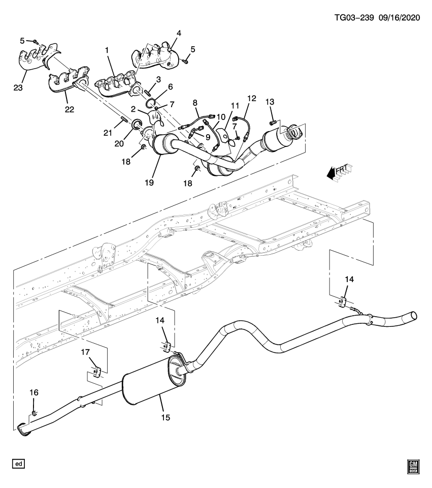 GM 84808048 Muffler, Exhaust