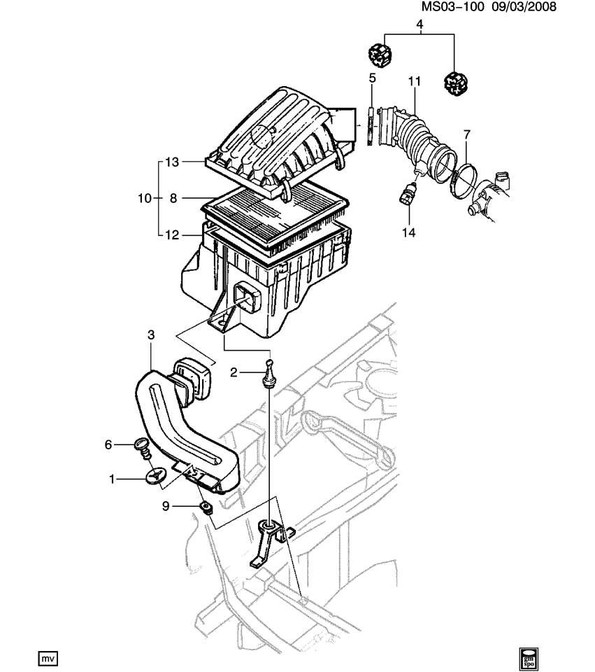 GM 24415469 Clamp, Air Cleaner And Silencer