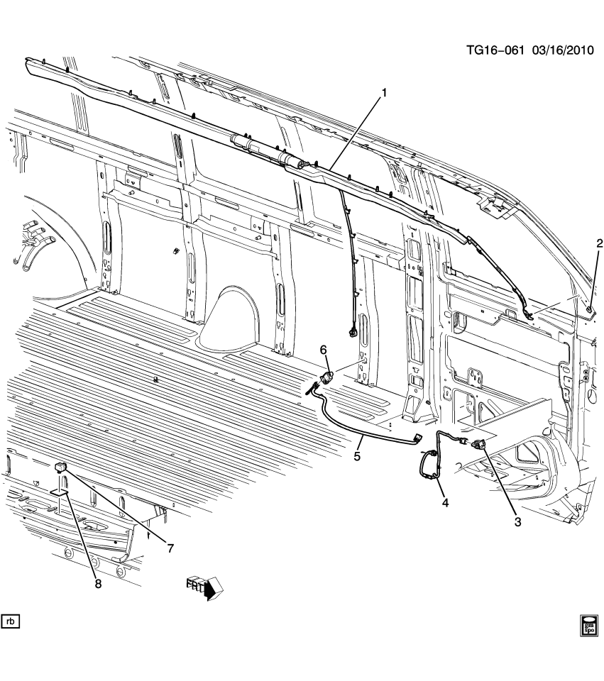 GM 84673170 Sealing Strip, Inflatable Restraint System