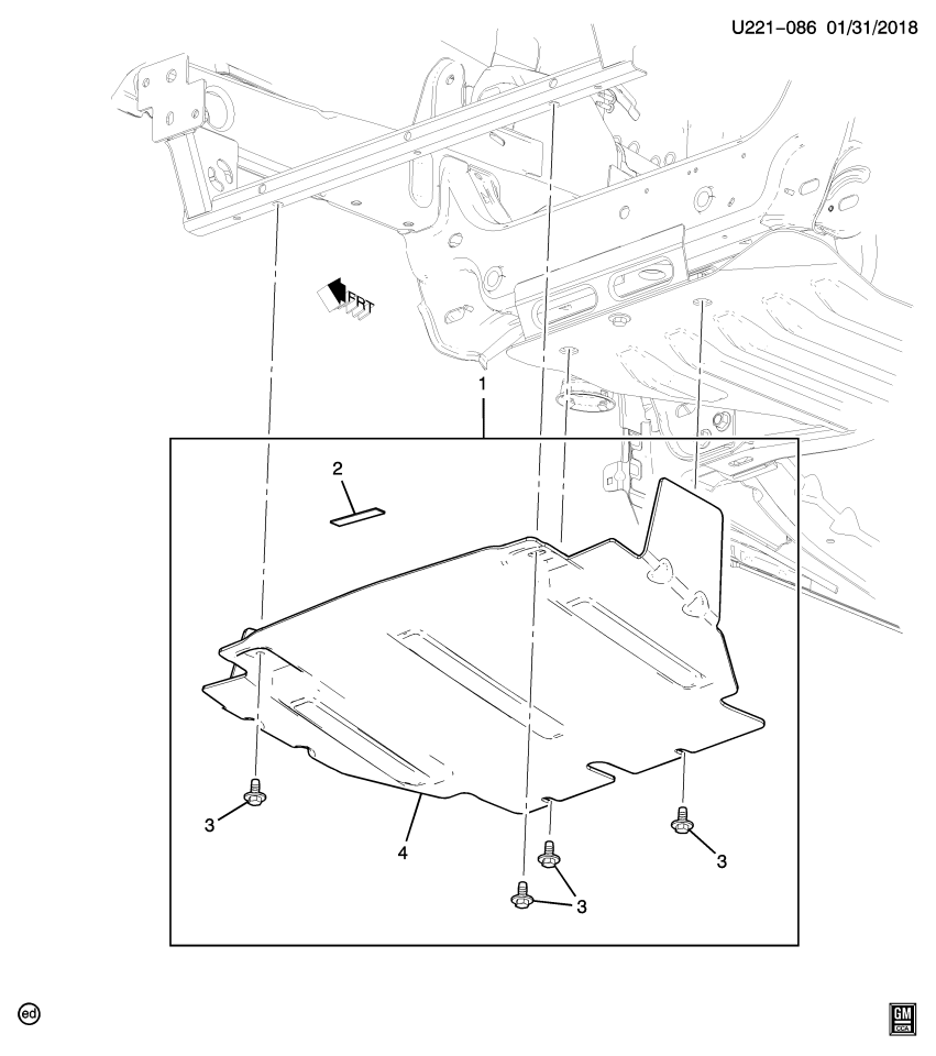 GM 84352137 Shield, Under Body