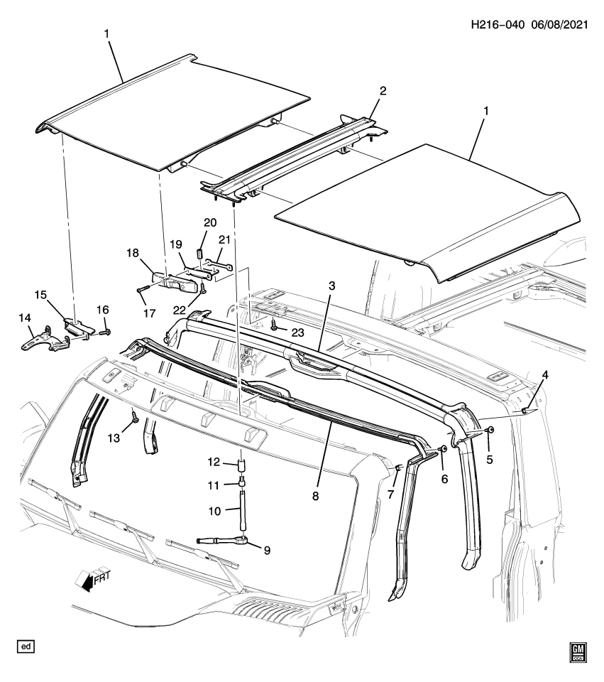 GM 84862755 Striker, Roof Panel