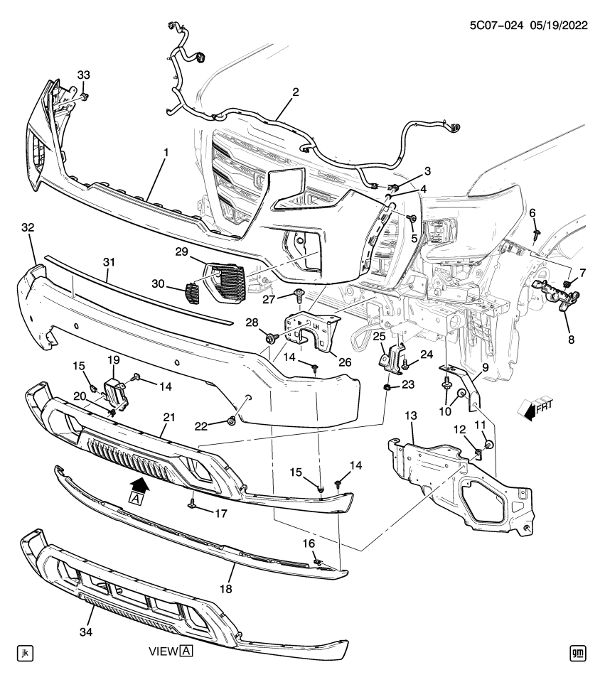 GM 84225819 Cover, Front And Rear Bumper/Fascia Face