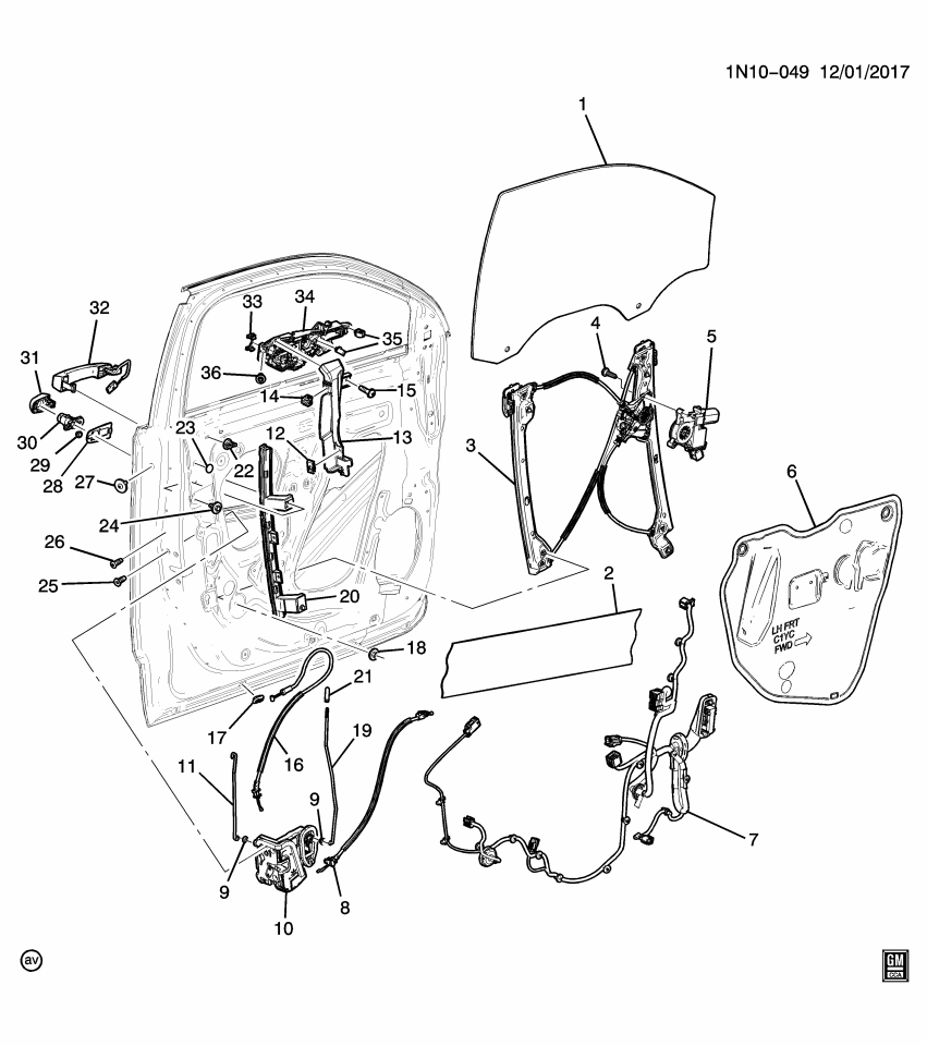 GM 11548274 Bolt, Front Side Door