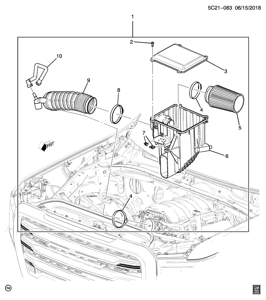 GM 84854456 Cleaner Kit, Air Intake