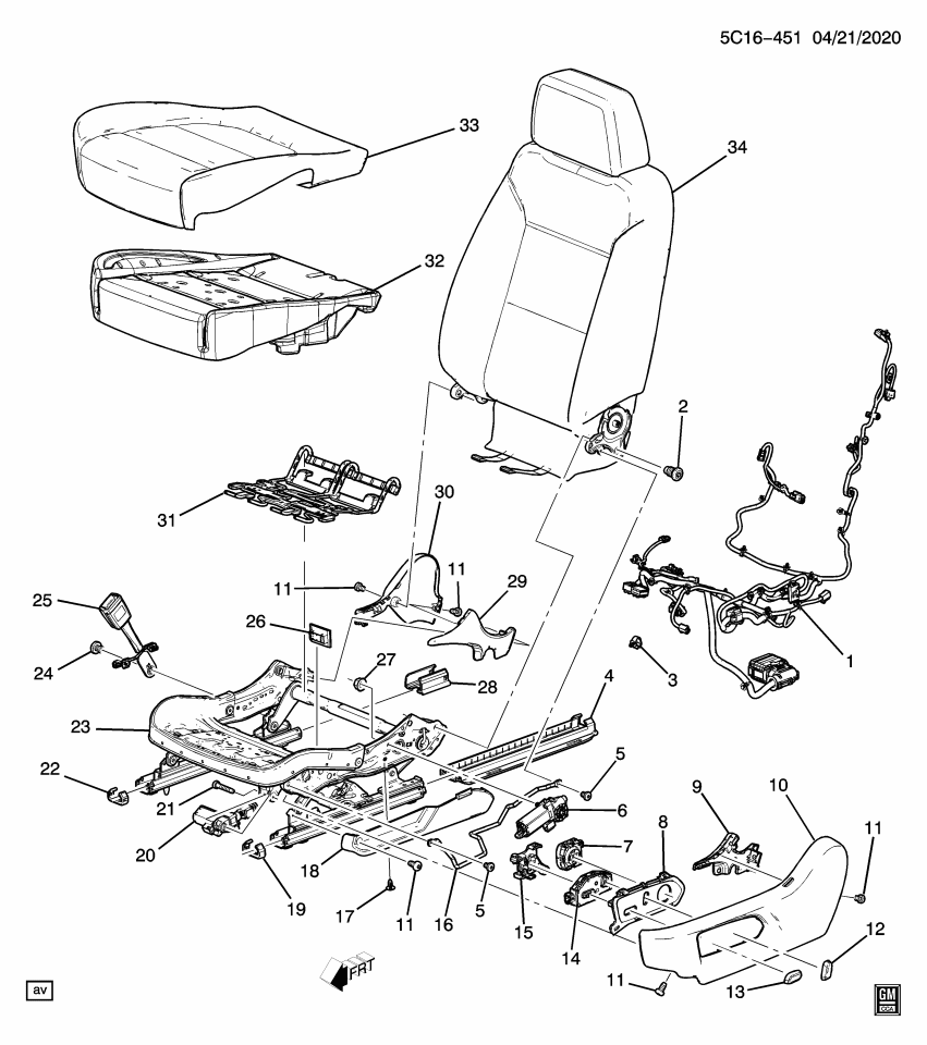 GM 84237603 Cover, Seat Adjuster/Recliner, Front