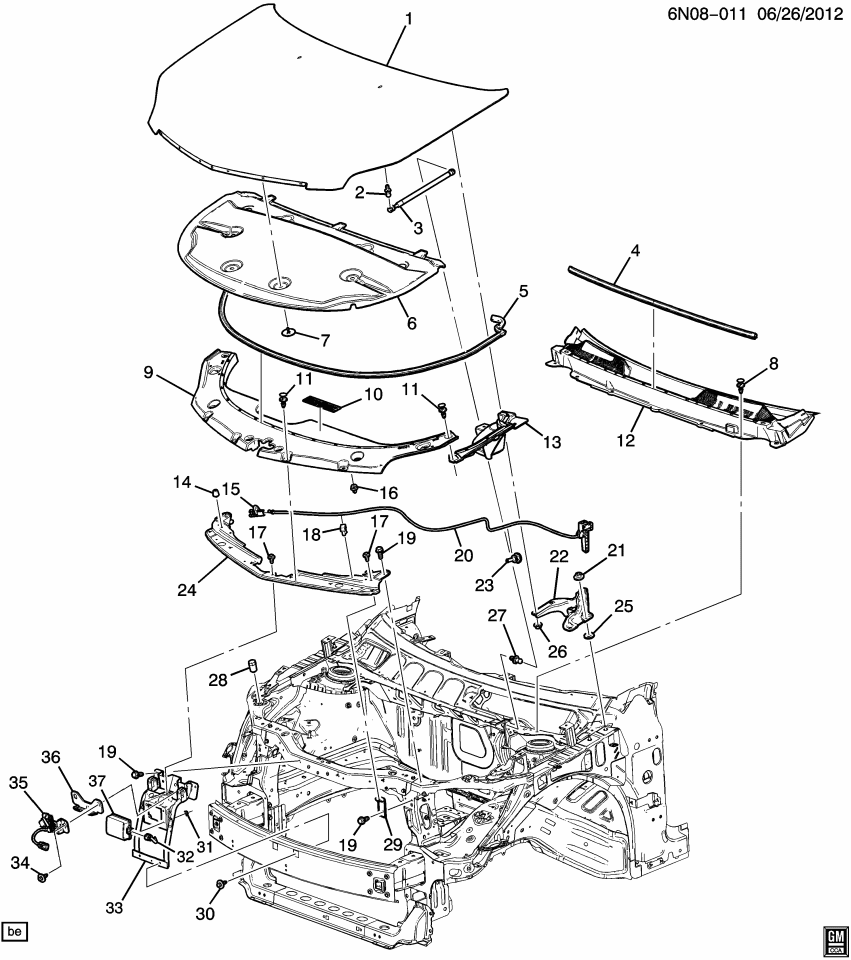GM 22753406 Shield, Hood Latch
