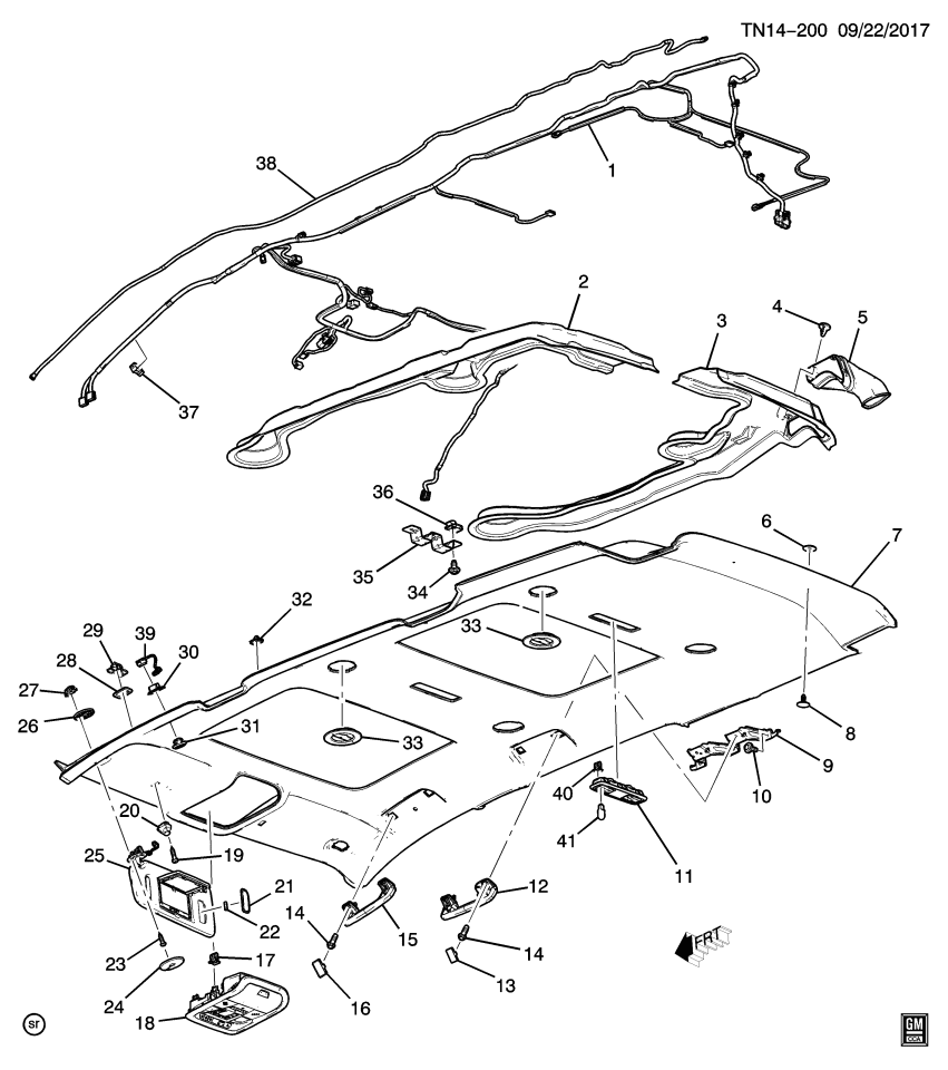 GM 85558800 Panel, Roof Headlining