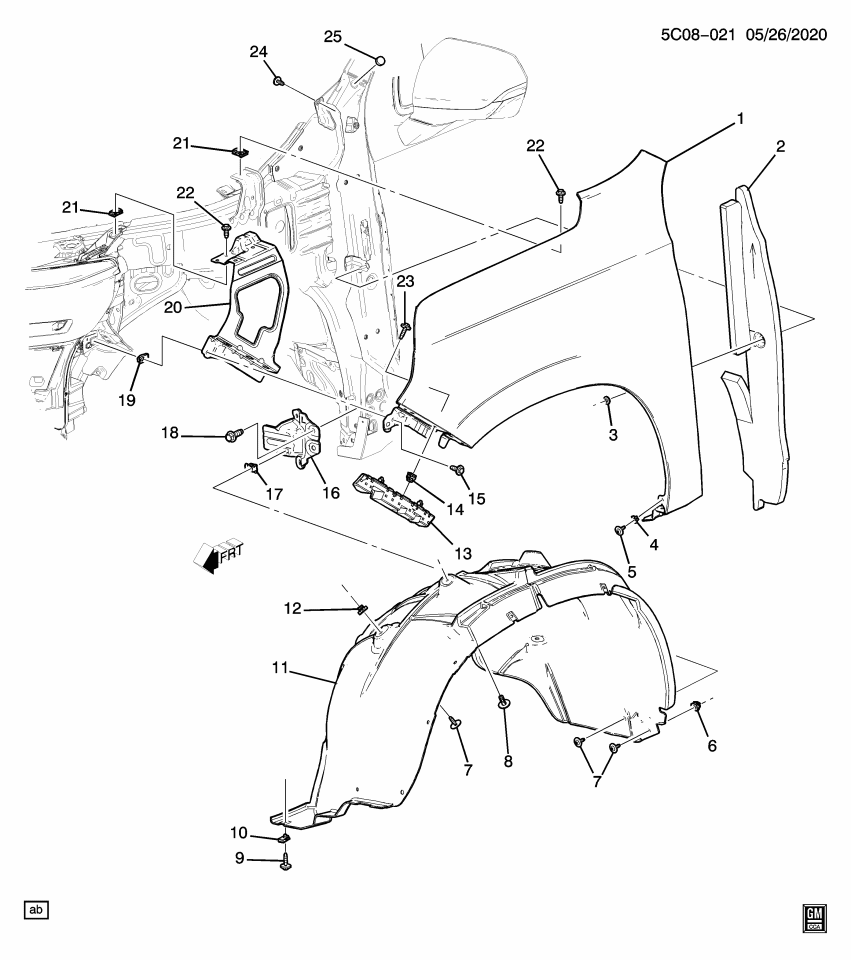 GM 85560423 Liner, Front Fender Inner Wheel House