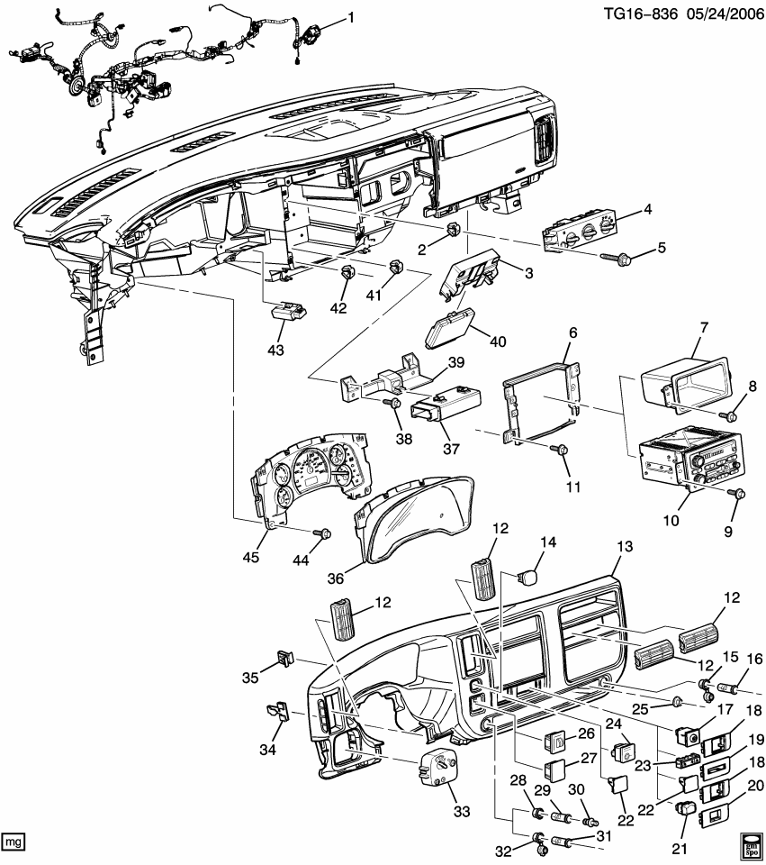 GM 15141772 Bezel, Instrument Cluster