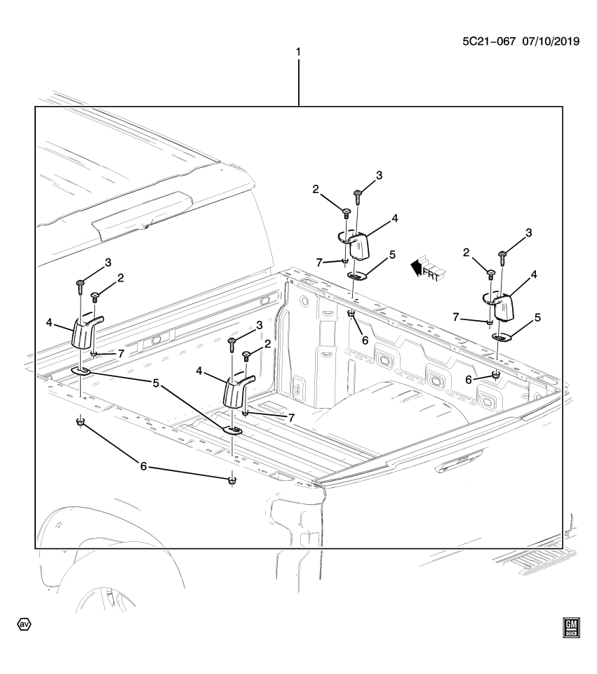 GM 11547613 Bolt, Luggage Carrier