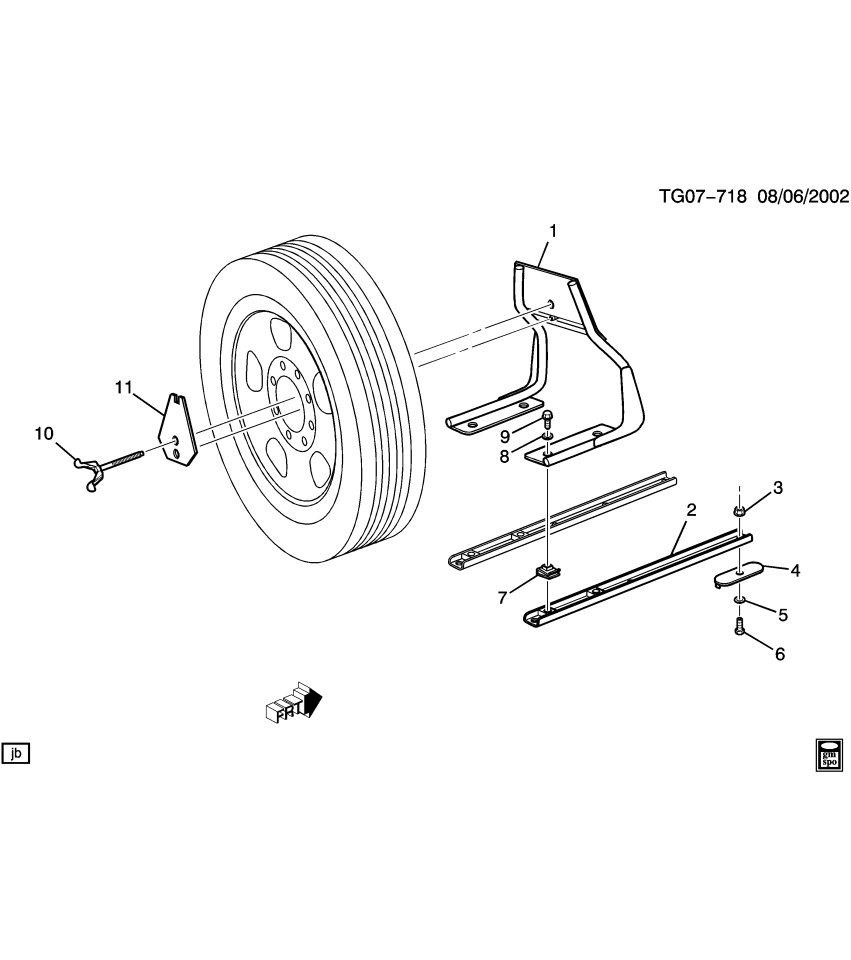 GM 11518764 Nut, Spare Wheel Carrier