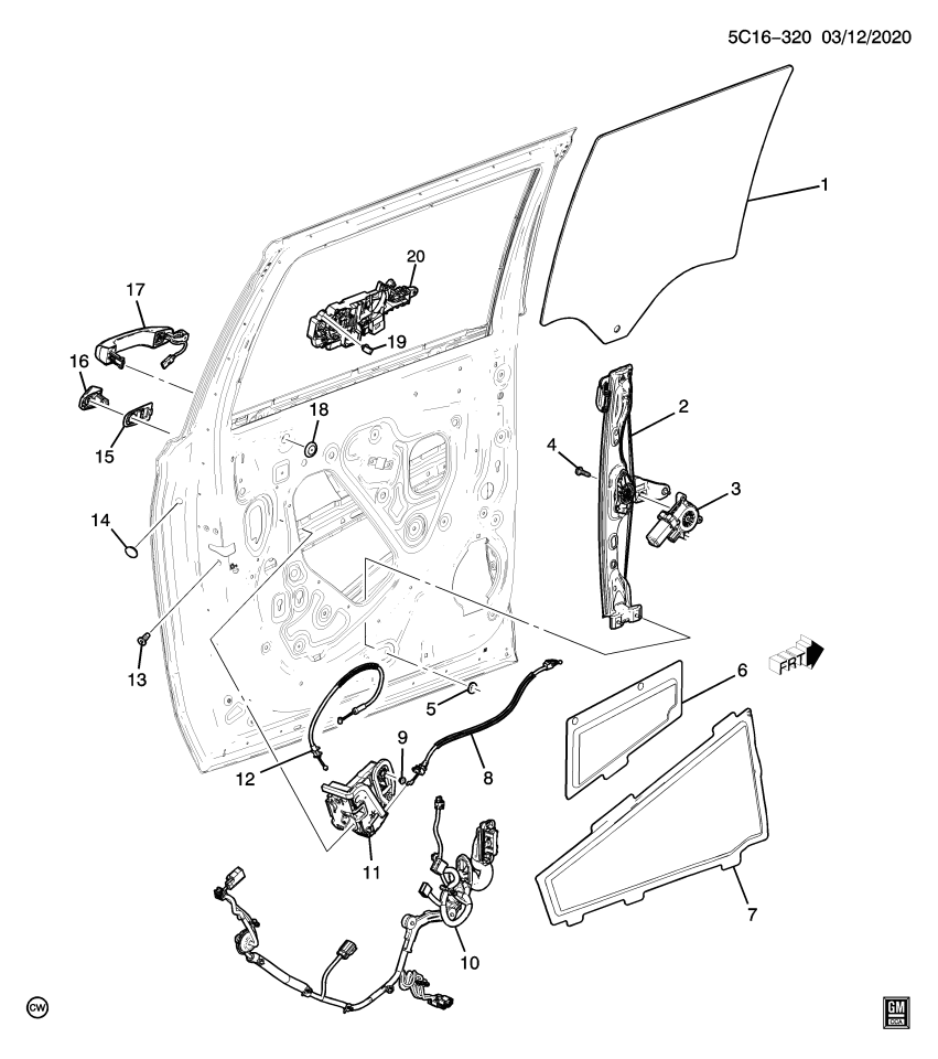 GM 23506190 Cable, Door Lock