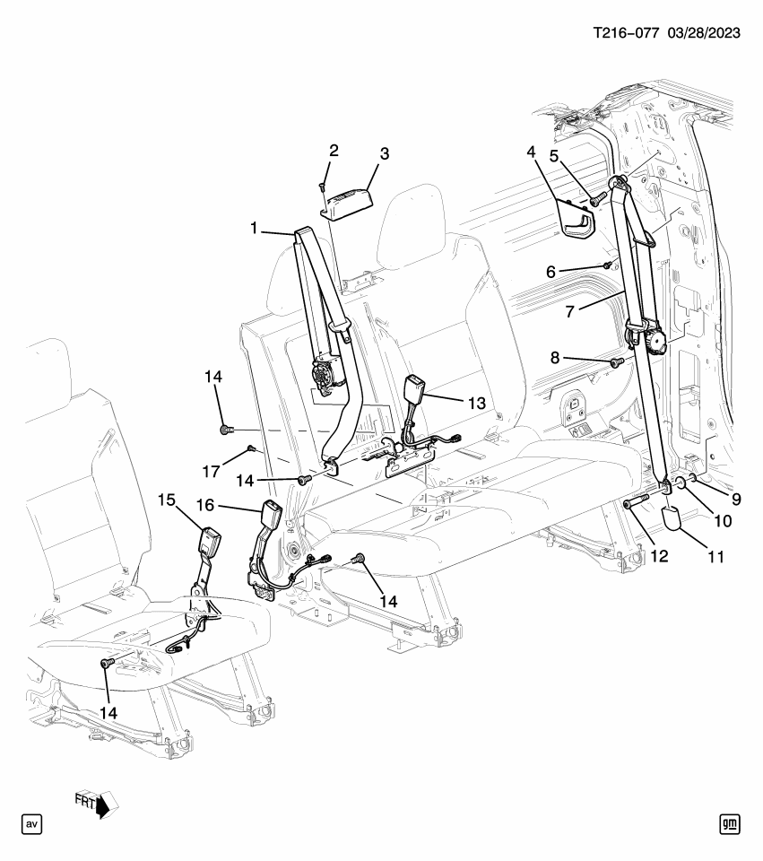 GM 11561870 Bolt, Main Wiring Junction And Fuse Block