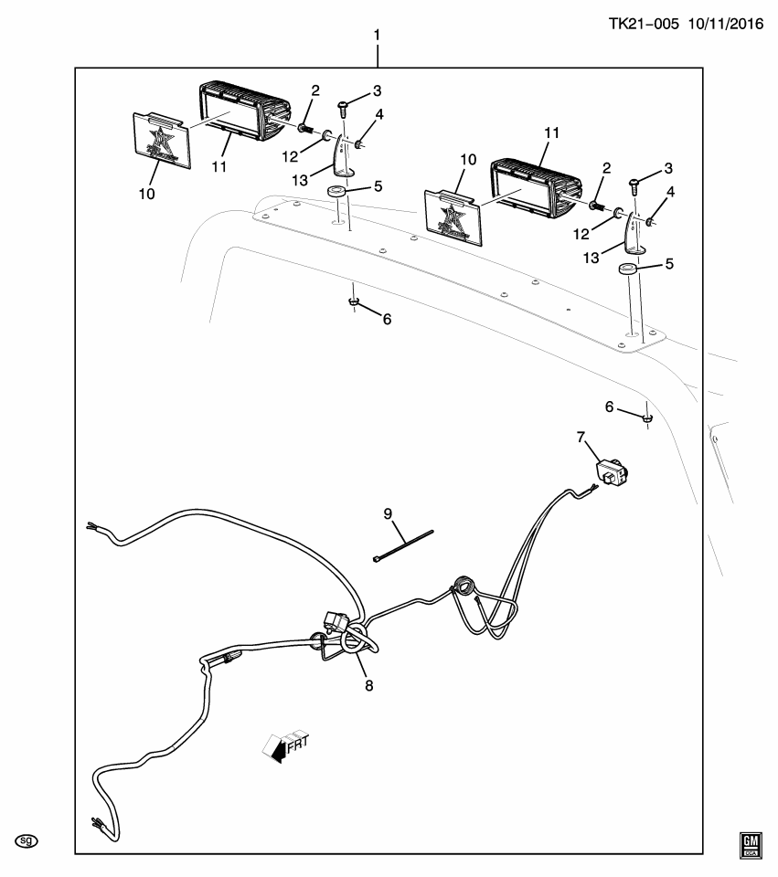 GM 84139227 Lamp, Roof Marker/Off Road