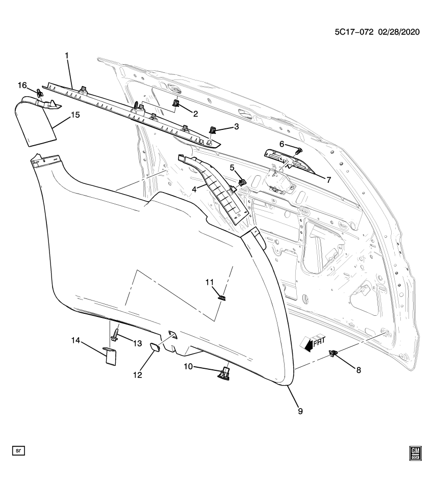 GM 84550801 Plug, End Gate And Rear Door Decoration