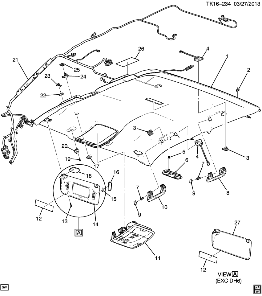 GM 84247196 Sunshade, Sunshade