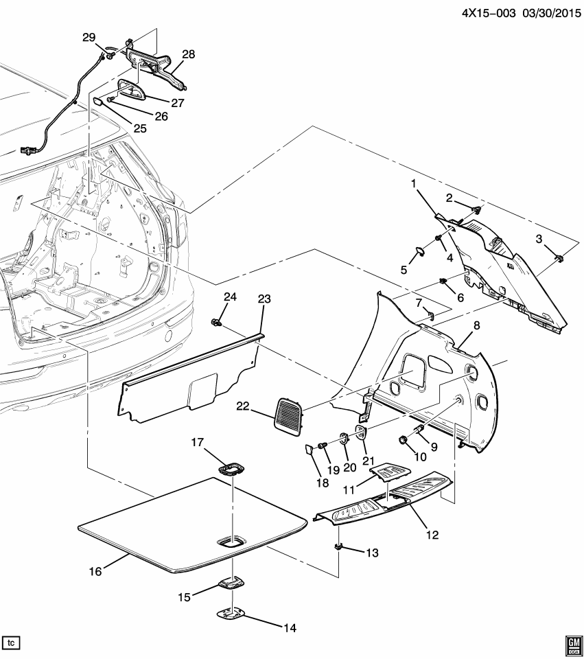 GM 84767454 Handle, Rear Compartment Floor/Access, Jet Black