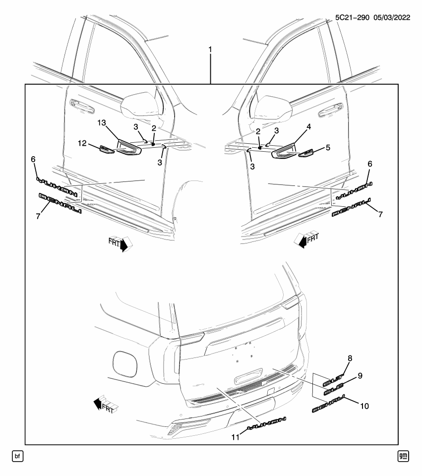 GM 84941455 Emblem Package, Radiator Grille & Ornamentation, Black
