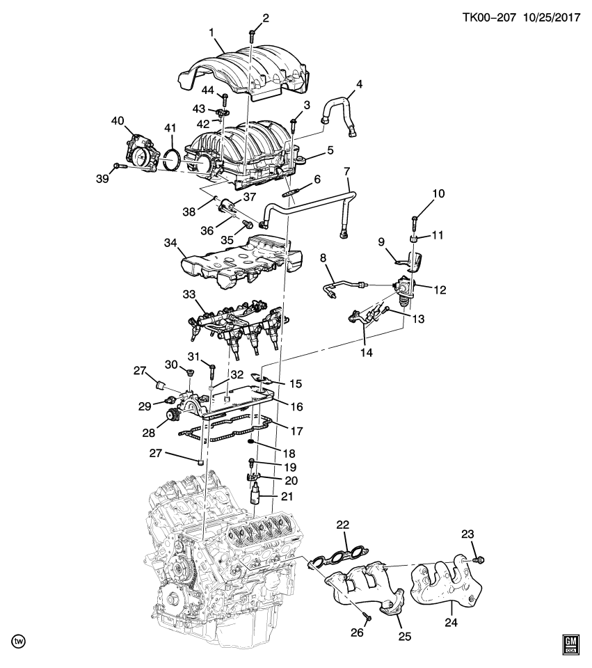 GM 12674676 Cover, Engine Fuel Intake Manifold
