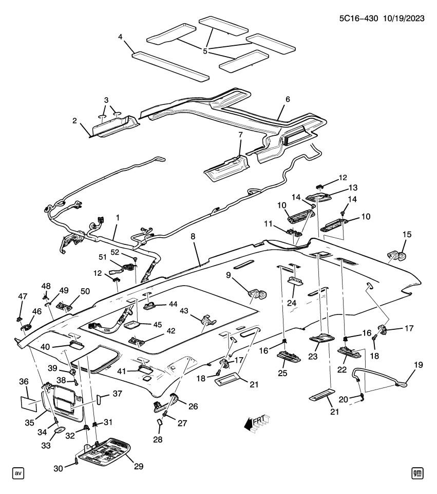 GM 84856751 Support, Sunshade