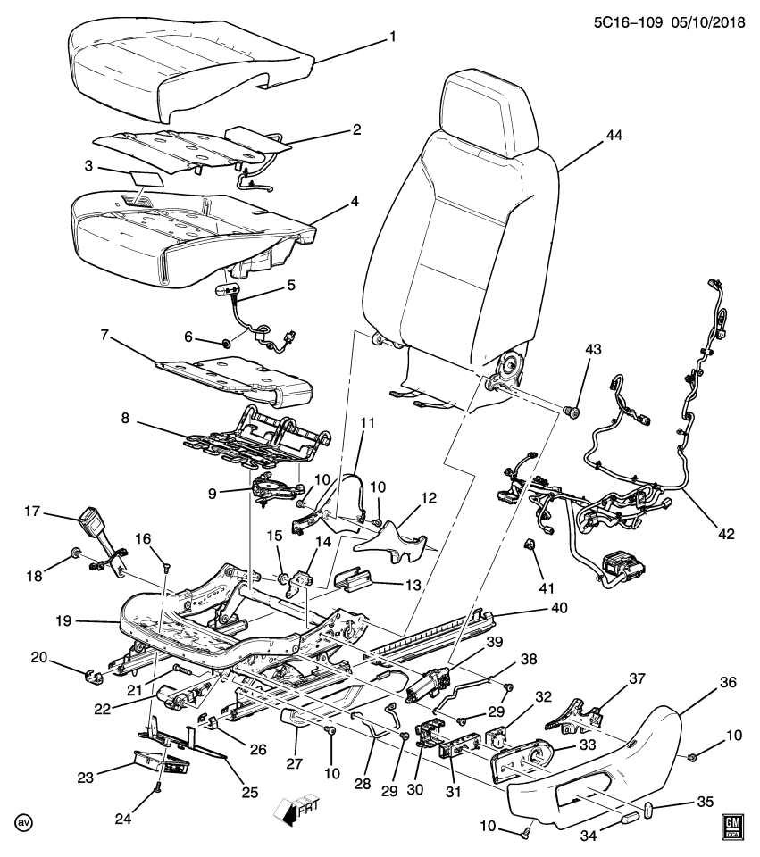 GM 85105749 Buckle Kit, Seat Belt