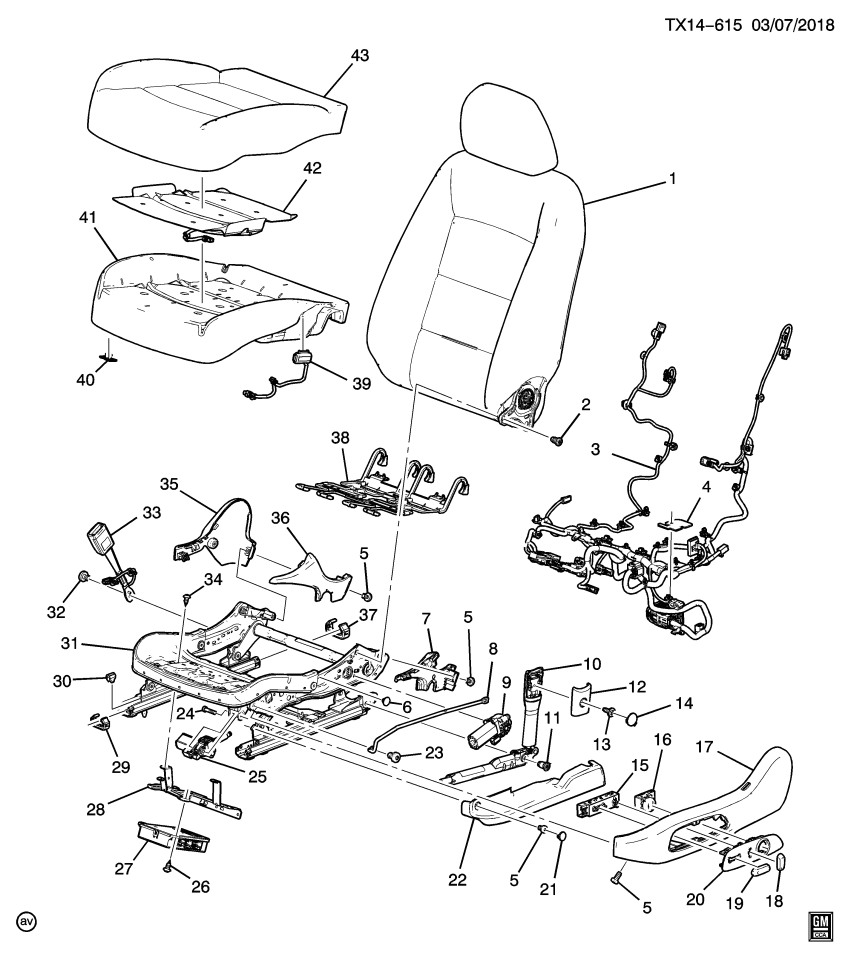 GM 13506663 Stop, Front Seat Adjuster