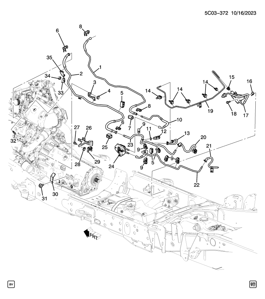 GM 84642975 Pipe, Fuel Line, Rear