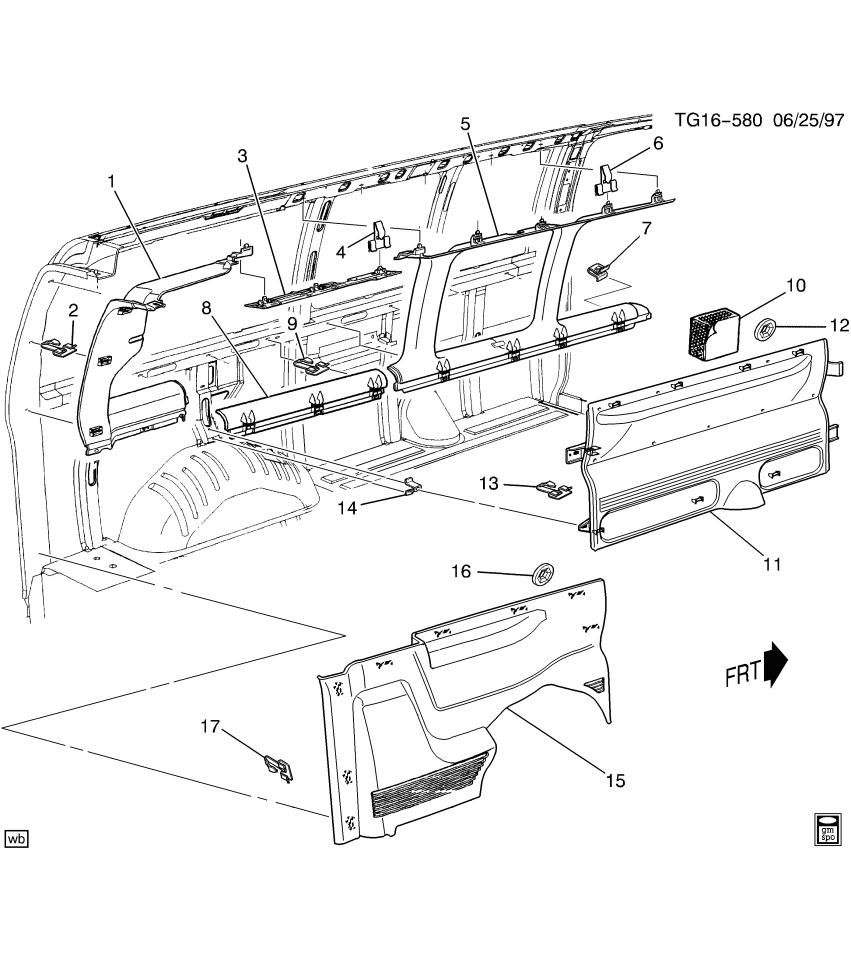 GM 15877269 Retainer, Fuel Door & Body Side, Inner