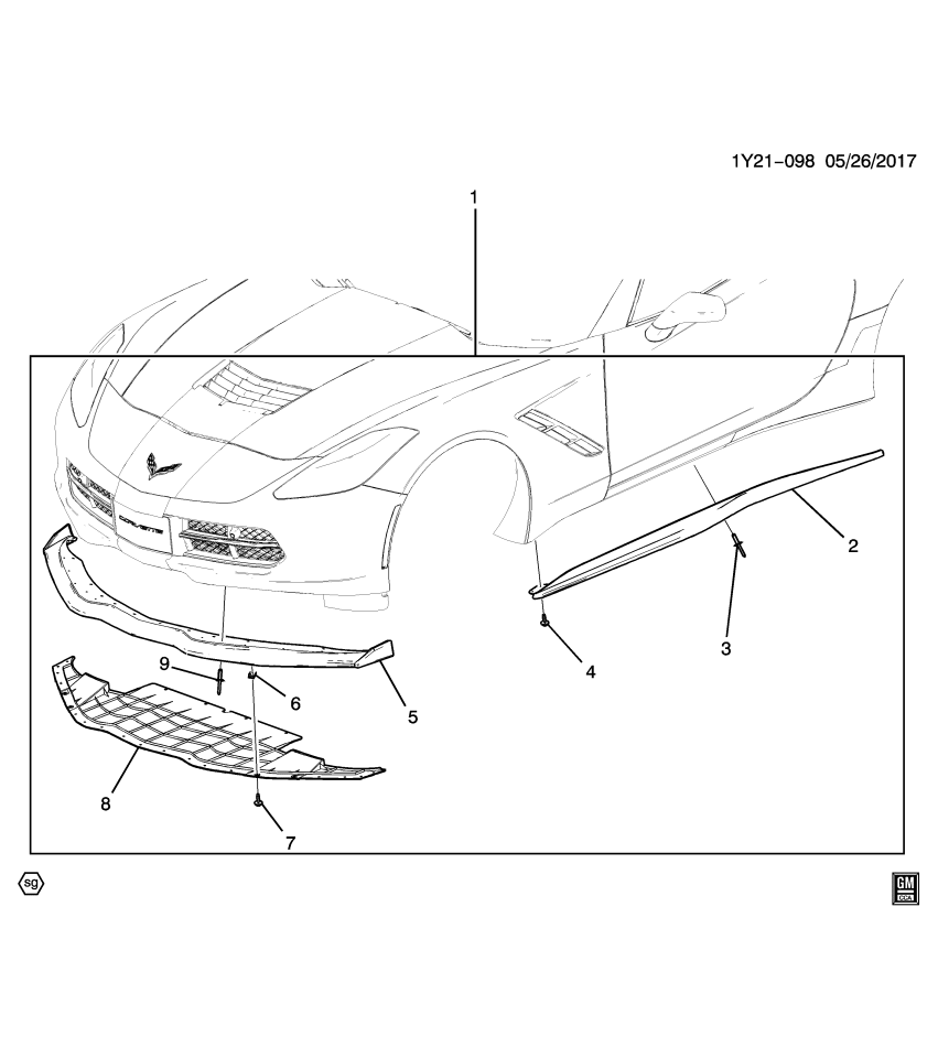 GM 84139797 Trim Package, Rear Quarter Panel, Carbon