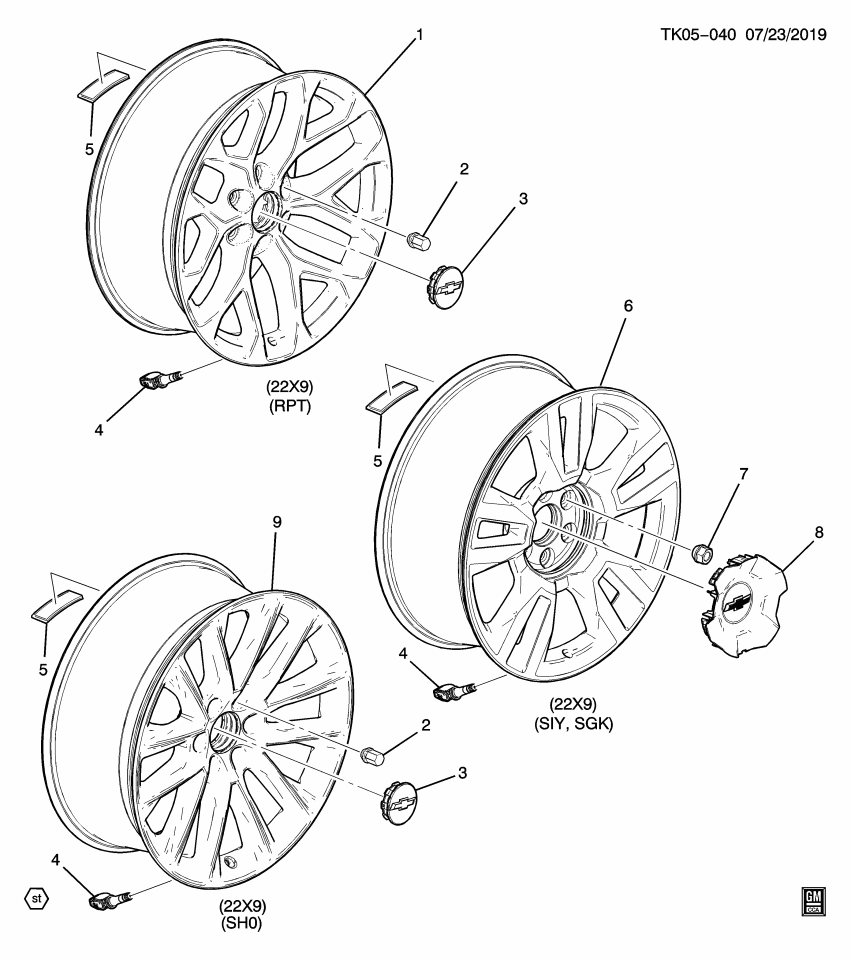 GM 20939930 Wheel, Wheel - Front And Rear